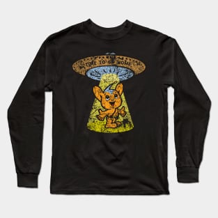 Pipokun - Time To Go Home - Distressed Long Sleeve T-Shirt